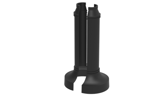 Decorative Base 06 (DB06) – 42” Tall Cast Aluminum Clamshell Pole Base Cover for 4” & 5” Poles