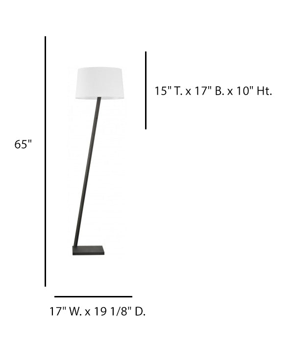 Hampton Inn Carefree Floor Lamp – Dark Bronze Finish with White Linen Shade