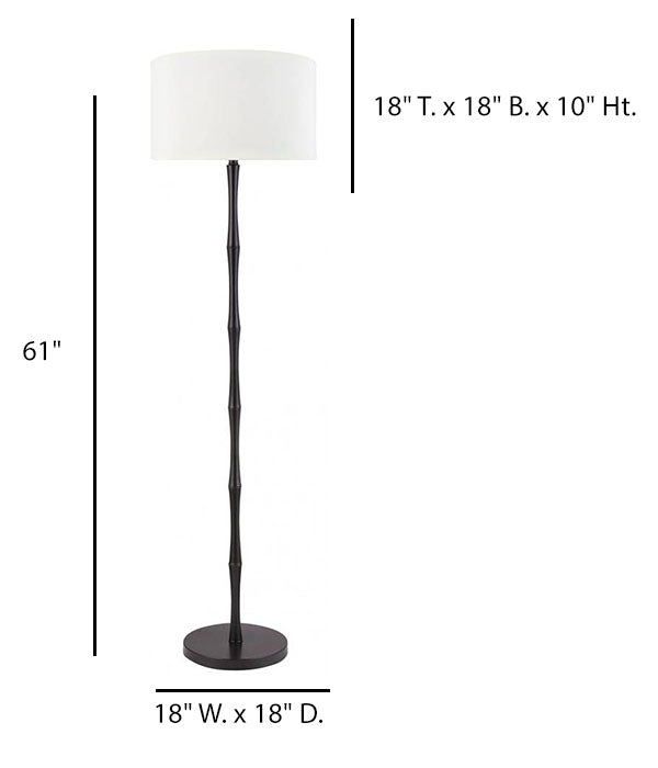 Key Bronze Floor Lamp with Brussels Beige Shade – HLHF6016
