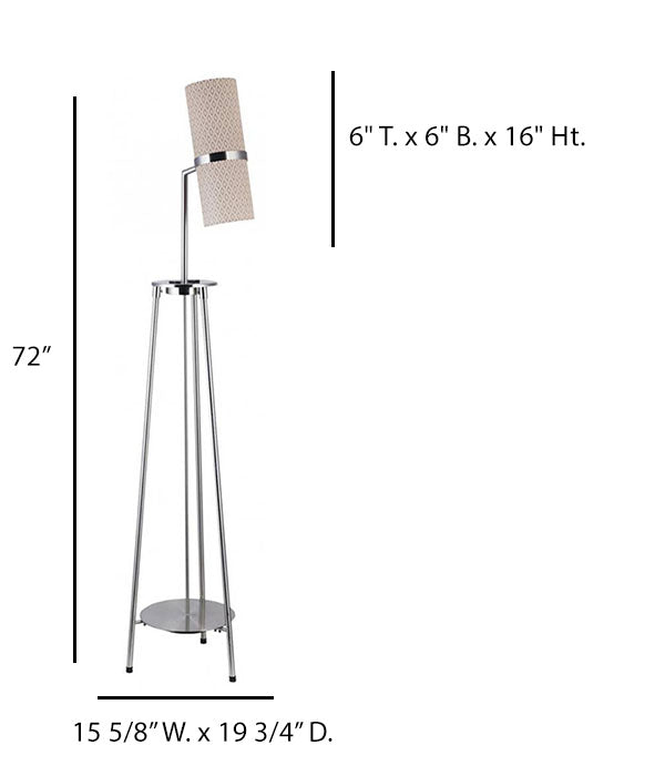 Classical American Style Hotel Floor Lamp with Brown Oval Pattern Shade – HLHF6021