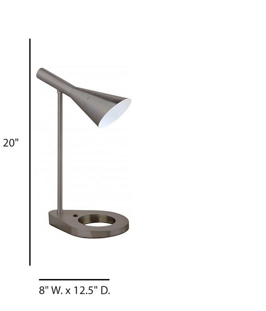 Modern Table Lamp – HLHF6026, Bloom Brushed Smoke Finish