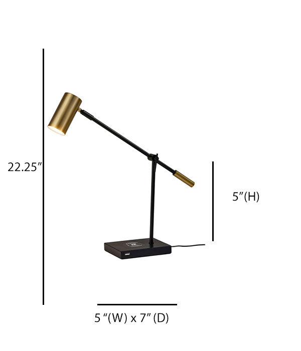 Modern Metal Touch Table Lamp with Integrated LED – HLHT7007