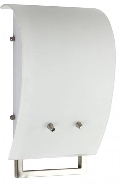 LED Wall Sconce with Frosted White Shade – Brushed Nickel Finish
