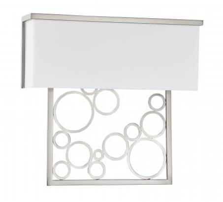 Brushed Nickel LED Wall Sconce with Frosted Cream Acrylic – HLHW10099