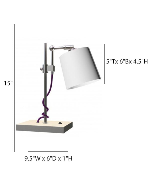 Home2 Suites Chelsea Adjustable Task Lamp – Satin Nickel with Homespun Ivory Linen Shade