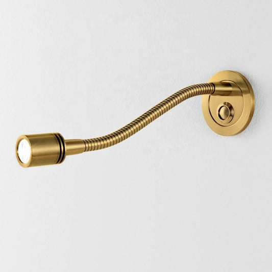 Hotel Bedside Headboard Lamp – Flexible Gooseneck Mini 1W LED Reading Light