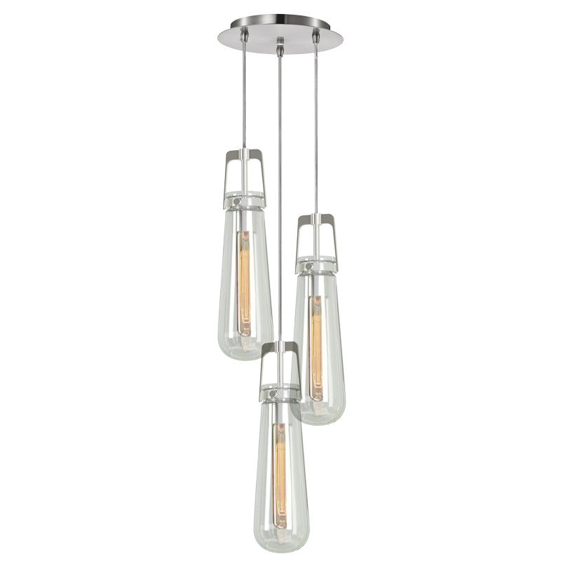 Mini Pendant LED Fixture – Die-Formed Cold-Rolled Steel | Clear Glass Shade | UL Listed