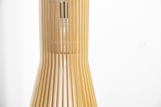 Bamboo Boho Pendant Light – Adjustable Hanging Ceiling Lamp