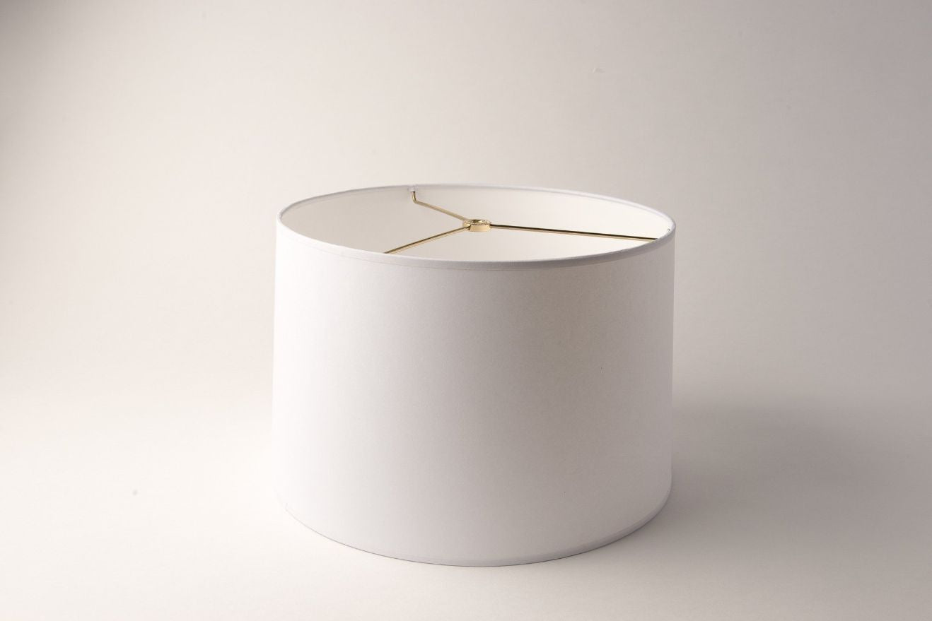 Short Drum Lampshade – White Paper