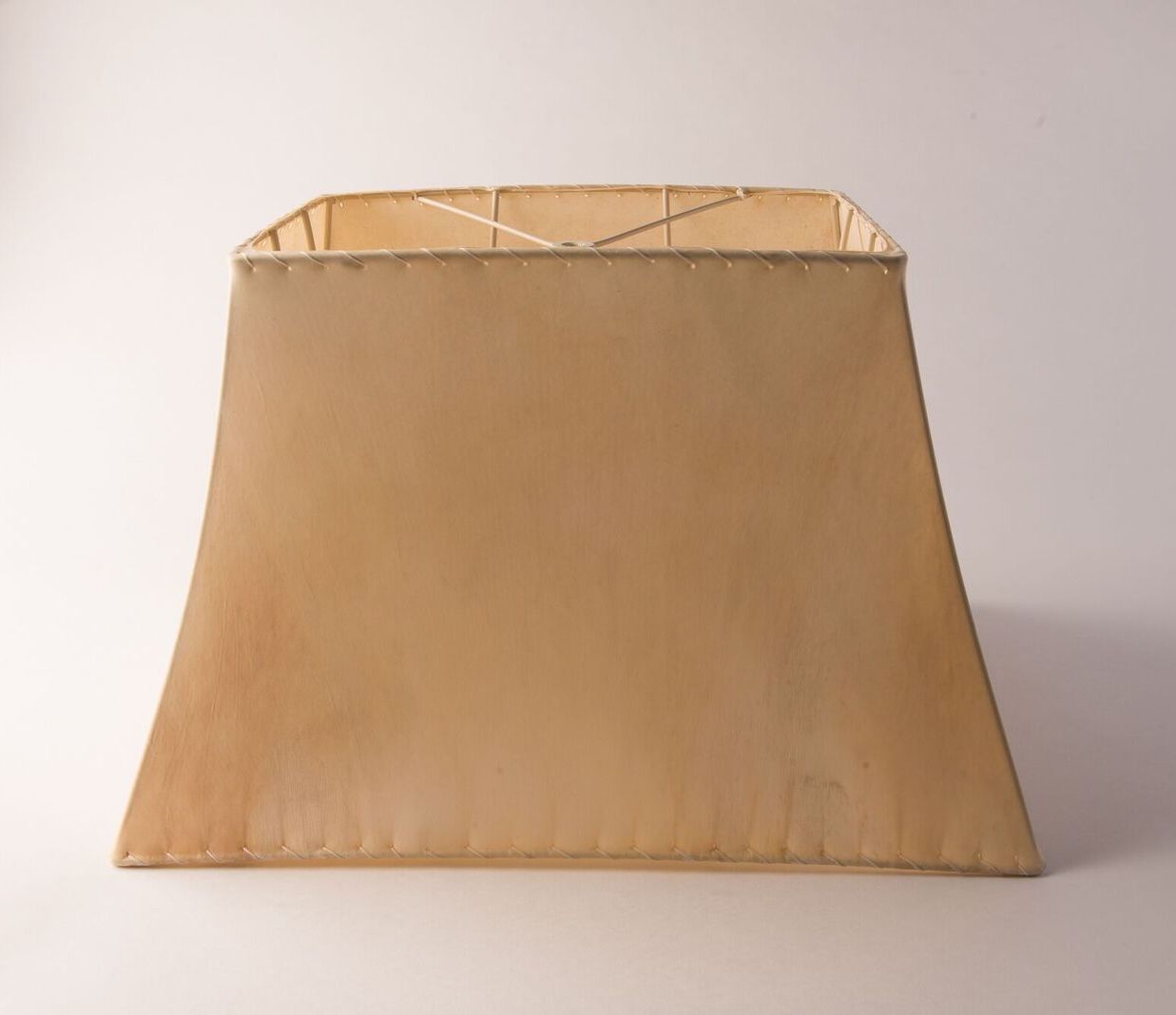 Rectangle Tapered Natural Sheepskin Lampshade – Handcrafted Modern Design