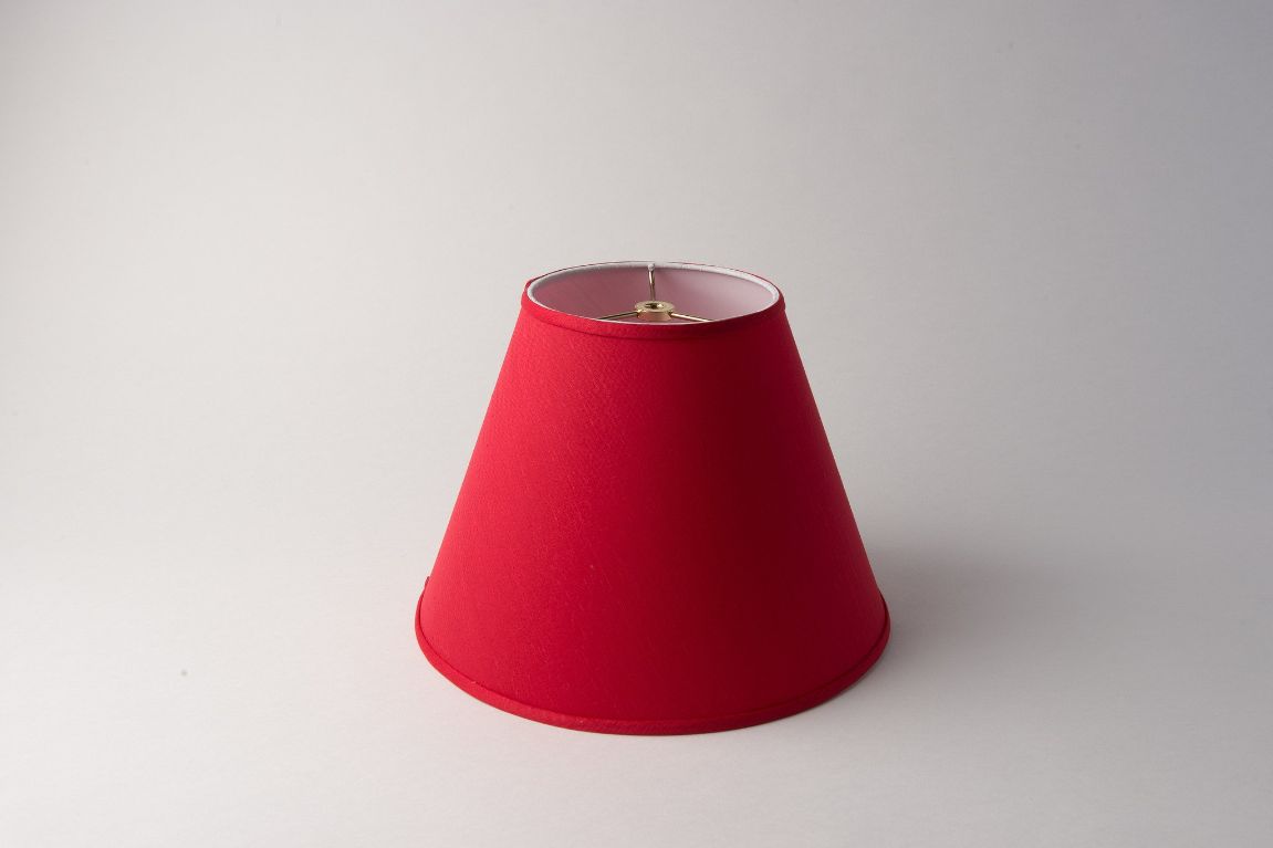 Empire Red Shantung Lampshade (Classic Empire Style)