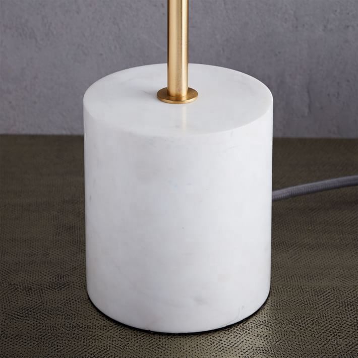 Sphere Shade Metal Stem Table Lamp – Modern Brass Decorative Lighting