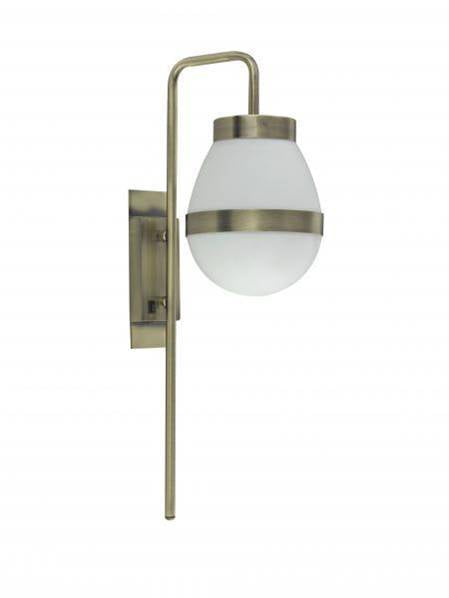 LED Wall Sconce with Brushed Brass & Frosted White Finish – Integrated 15W LED