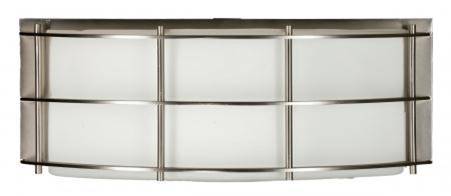Modern Wall Light with Frosted White Glass – Brushed Nickel Finish