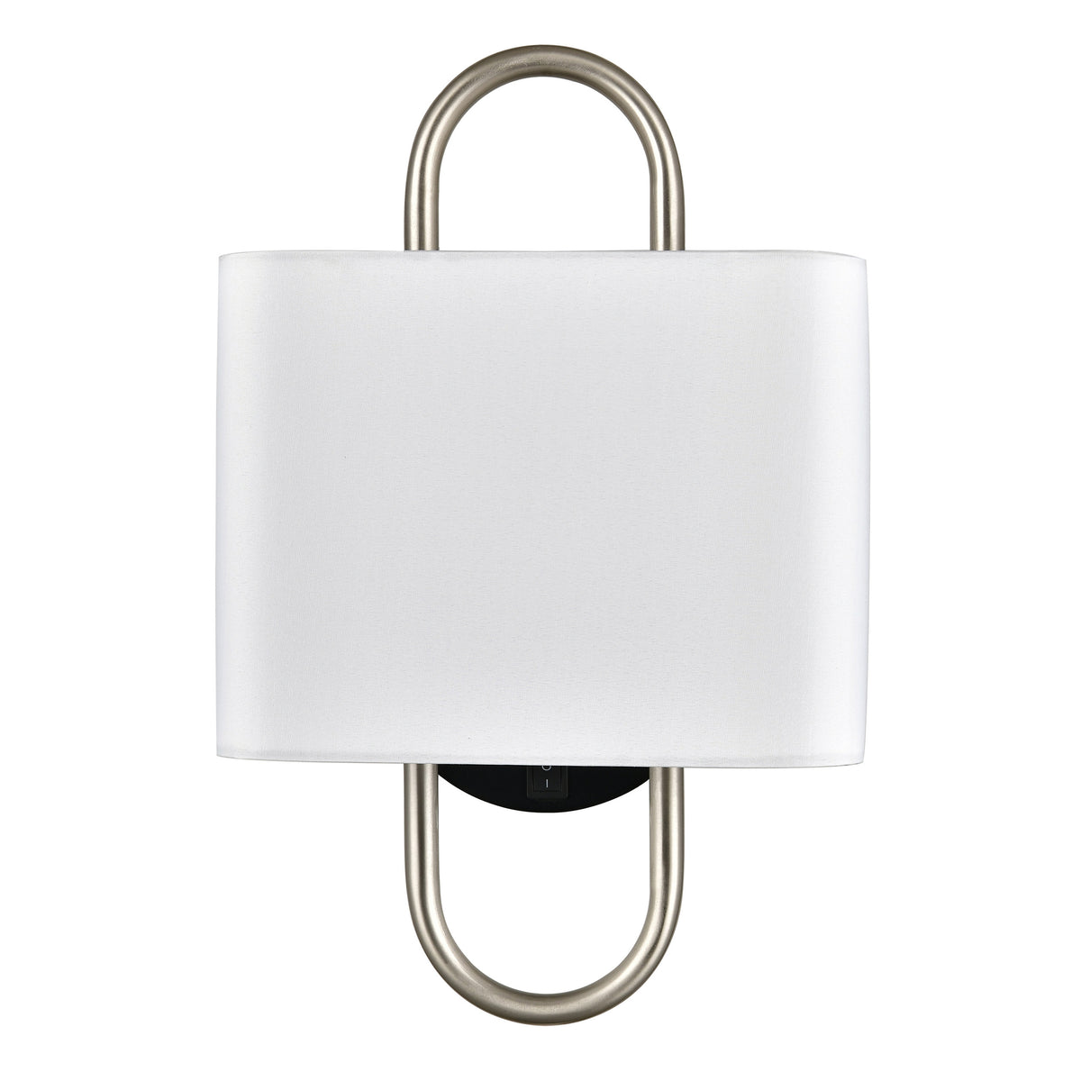 Wall Lamp Brushed Nickel & Matte Black – Wall-Mounted Bedroom Light, Single Socket