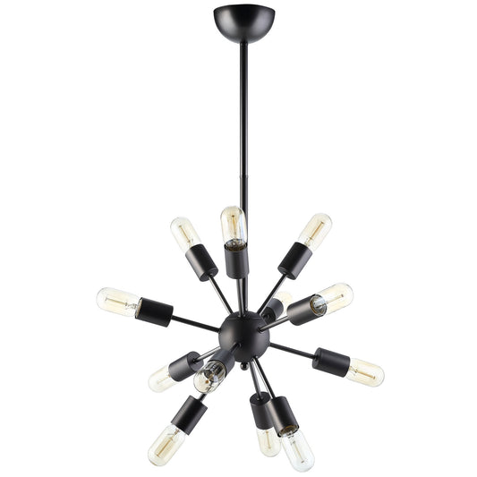 Spectrum 4-Light Metal Chandelier – Black Finish – HL-1561