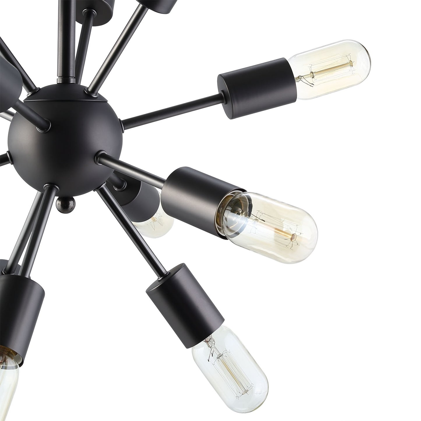 Spectrum 4-Light Metal Chandelier – Black Finish – HL-1561