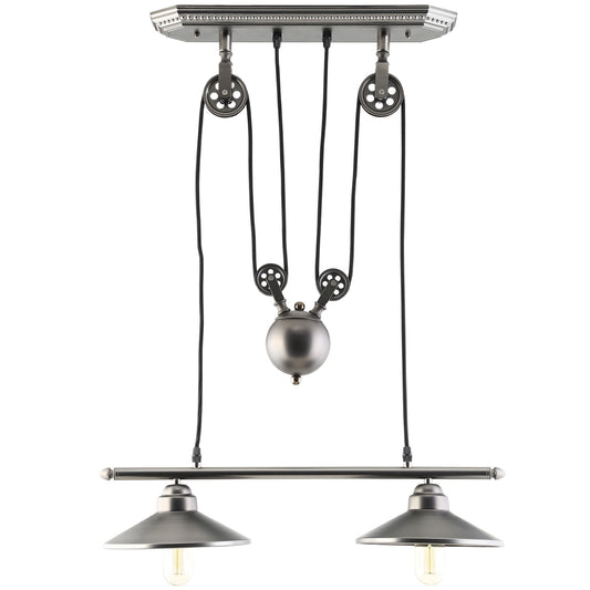 Innovateous Ceiling Fixture – Polished Silver Steel | Da Vinci-Inspired Modern Pendant