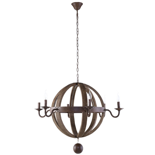 Catapult 6-Light Chandelier – Antique Brass Finish – HL-1569