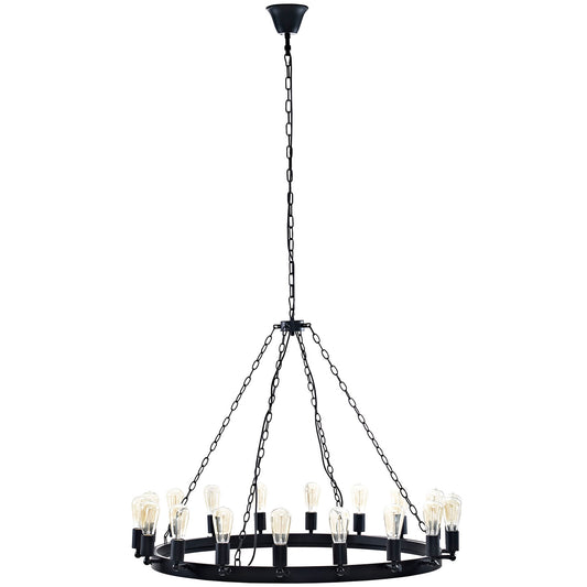 Teleport 18-Light Chandelier – Brown Finish, 42.5” x 42.5” x 73.5” – HL-2117-BRN