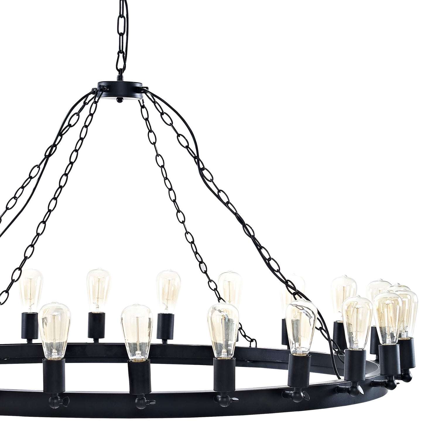 Teleport 24-Light Chandelier – Brown Finish, 52” x 52” x 67” – HL-2118-BRN