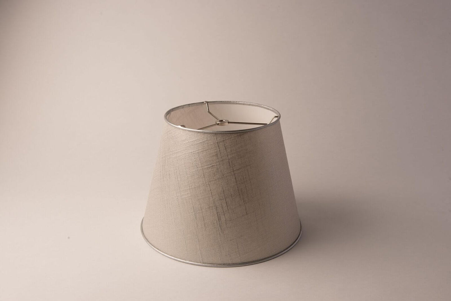 Empire British Metallic Silver Linen Lampshade
