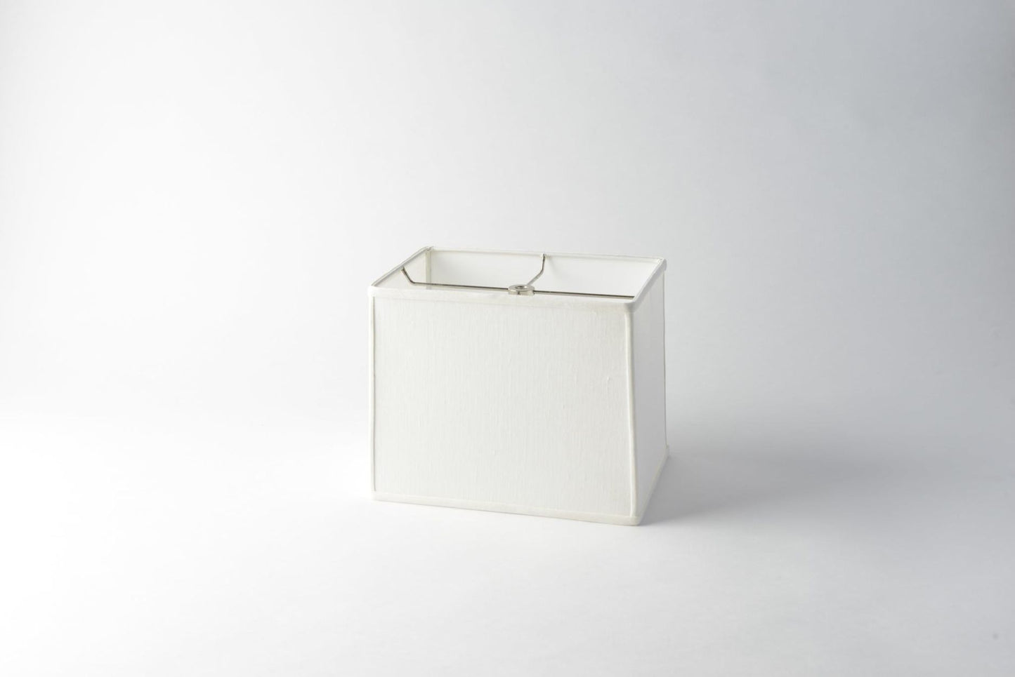 Box Rectangle Lamp Shade – White Linen, Hardbacked