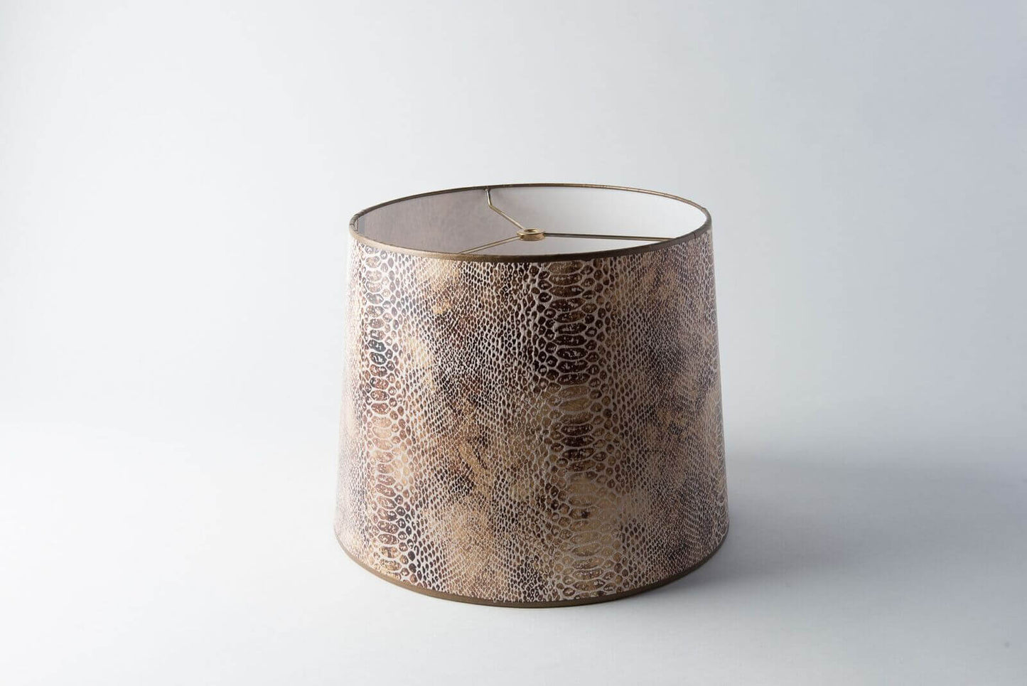 Drum Retro Cream Snakeskin Lampshade – Hardback Modern Design