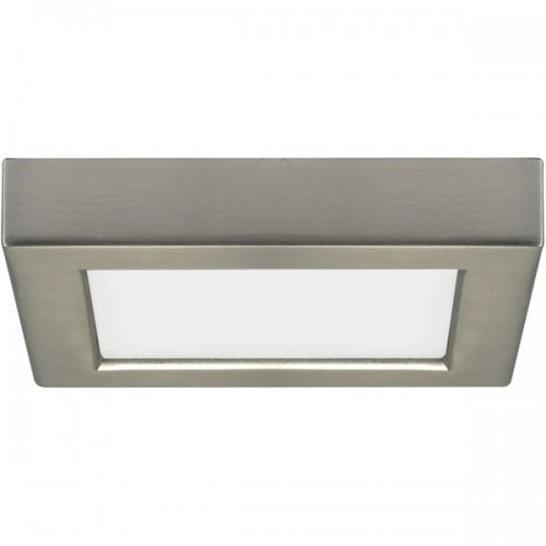 5” Square LED Flush Mount Ceiling Light – Brushed Nickel Finish, 10.5W, 2700K, Energy Star Rated