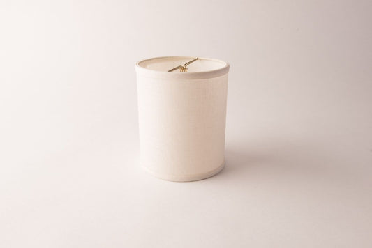 Drum Eggshell Linen Chandelier Lampshade – Hardback Clip-On Design