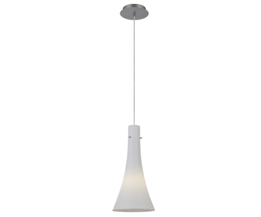 HL-P16 Outdoor Mini Pendant Light – Satin Nickel Finish with Opal Glass Shade