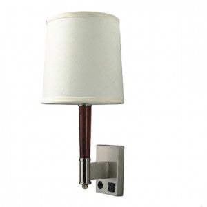 Wall Lamp with Wood Accent – Marriott Residence Inn Style | Wall-Mounted Bedroom Lighting
