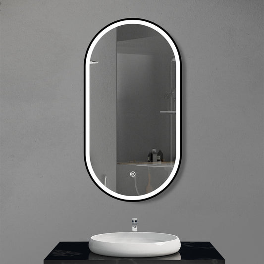 LED Bathroom Mirror with 3 Color Temperature & Touch Control – Adjustable Brightness (3 Sizes)