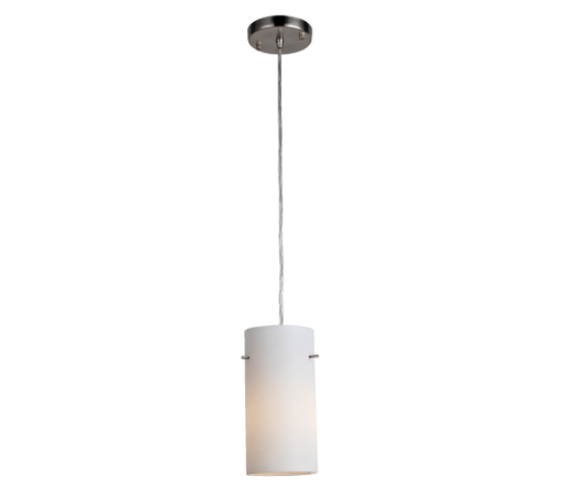 HL-P15 Outdoor Mini Pendant Light – Satin Nickel Finish with Opal Glass Shade