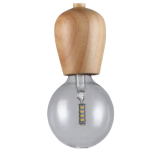 Mini Wooden Pendant Light – Pare-Down Style 1-Light Fixture (UL Listed)