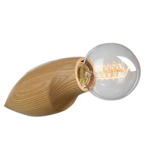 Small Wood Pendant Light – Modern 1-Light Hanging Fixture (UL Listed) – SKU: HLWPL027