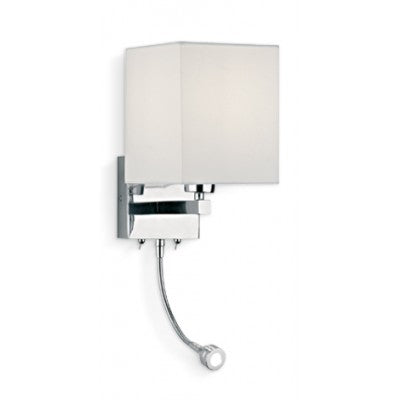 Hotel Headboard Wall Lamp with LED Reading Light – Wall-Mounted Bedside Lamp
