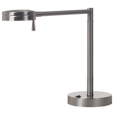 UL Listed LED Desk Lamp for Hotel – Brushed Nickel Finish with USB and Outlet Options