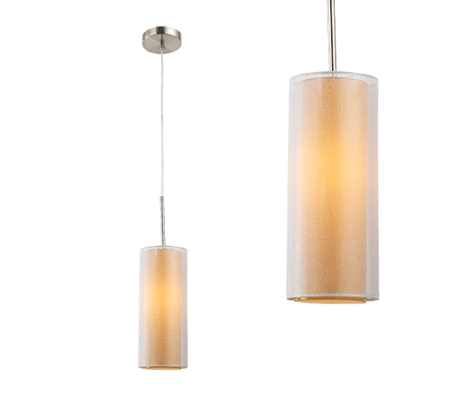 HL-P18 Outdoor Mini Pendant Light – Satin Nickel Finish with PS Mesh & Glass Shade