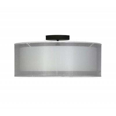 Double Shade Ceiling Light for Comfort Inn & Suites Truly Yours – 18" Bronze Flush Mount