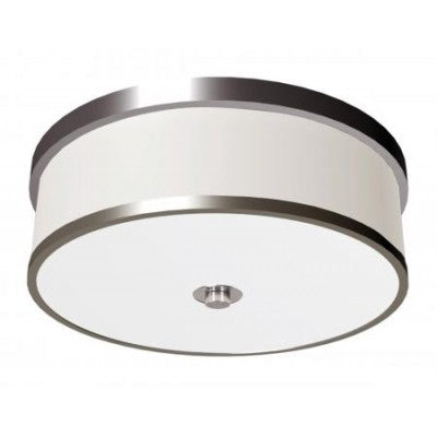 Acrylic Ceiling Light Fixture with Brushed Nickel Accents for Hampton Inn – 16" Flush Mount