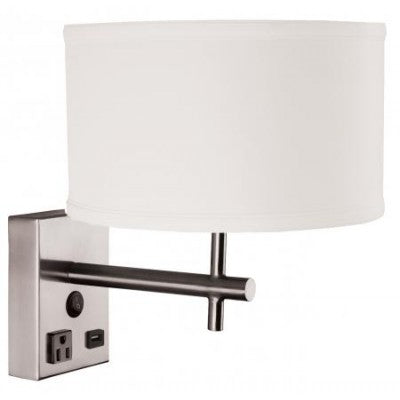 Hotel Nightstand Wall Lamp with USB Charging Station – Modern Bedroom Wall Light