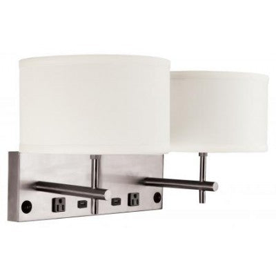 Hotel Wall Light with USB Charging Ports – Modern Wall-Mounted Bedroom Lamp