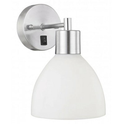 Hampton Inn Carefree King Headboard Sconce – Brushed Chrome LED Fixture