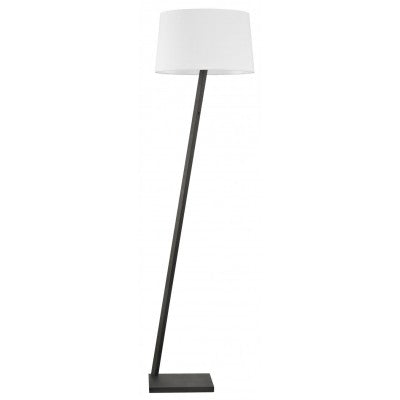 Hampton Inn Carefree Floor Lamp – Dark Bronze with White Linen Shade