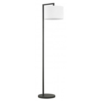 Hampton Inn Casual Floor Lamp – Dark Bronze Finish with White Linen Shade