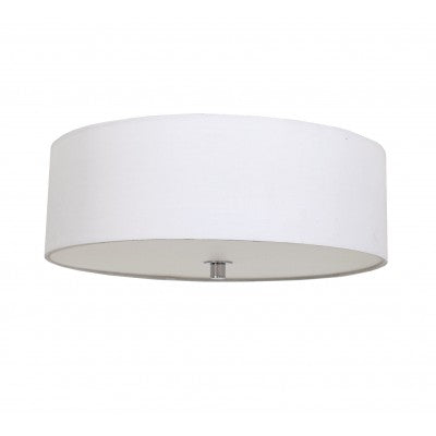 Hampton Inn Confident Ceiling Light Fixture – 14" Brushed Chrome Flush Mount