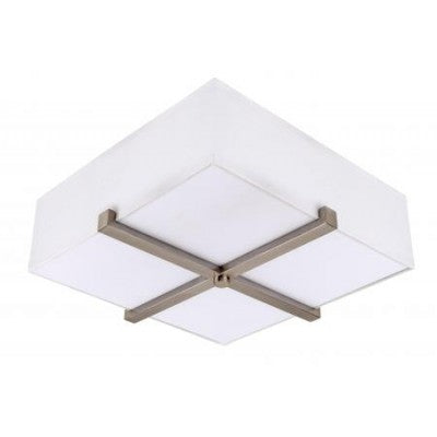 18" Ceiling Light Fixture – Brushed Nickel with Frosted Acrylic Shade (E26)