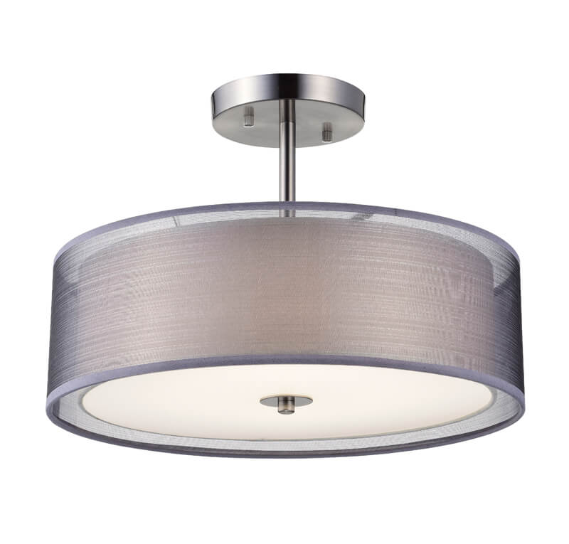 HLDC4009 Decorative LED Ceiling Lamp – Dual Linen Shade Commercial Fixture