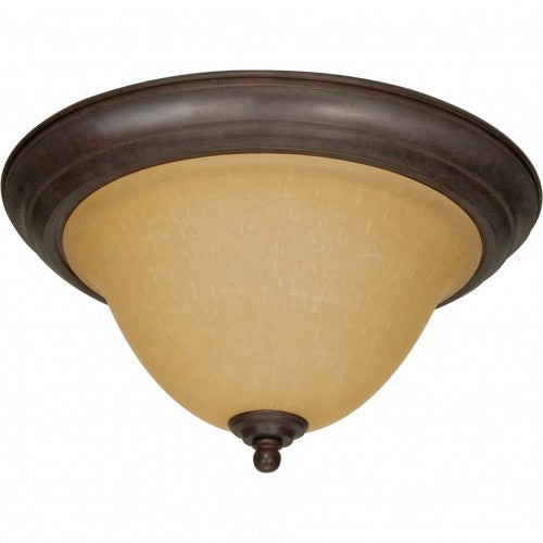 2-Light Large Flush Mount Ceiling Lamp – Sonoma Bronze with Champagne Glass | Modern Indoor Lighting